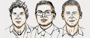 Von links nach rechts: David Baker, Demis Hassabis, John M. Jumper