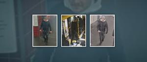 Ein Mann mit grauer Mütze ist auf den Fahndungsfotos der Polizei erkennbar.