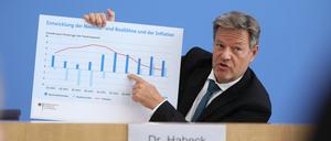 Berlin, Deutschland, 09.10.2024: Bundespressekonferenz: Vorstellung der Jahreswirtschaftsprognose der Bundesregierung: Bundesminister für Wirtschaft und Klimaschutz Robert Habeck 