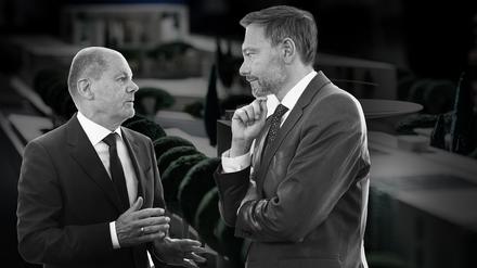 Kanzler Olaf Scholz (SPD) und Finanzminister Christian Lindner (FDP).