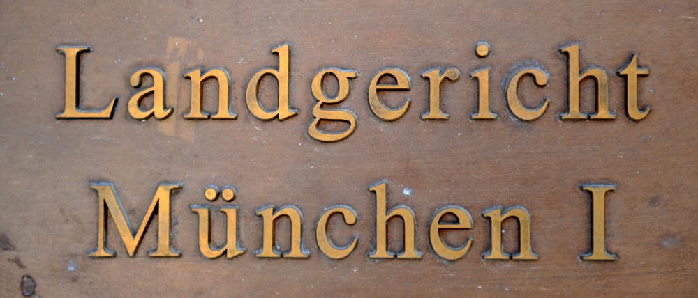 Landgericht München I steht am Justizpalast.