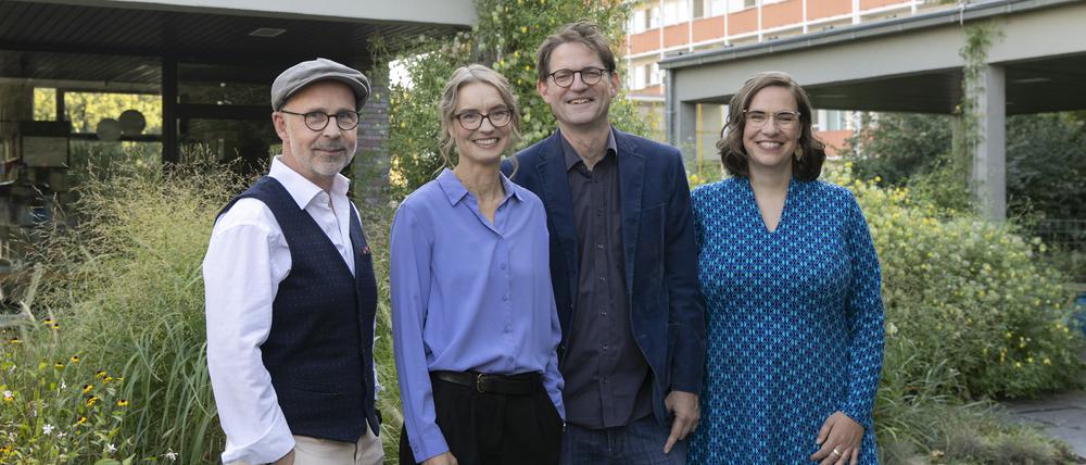 Die Vier vom Grips: Thomas Keller, Jutta Brinkschulte, Winfried Tobias und Natalie Driemeyer (von links nach rechts).