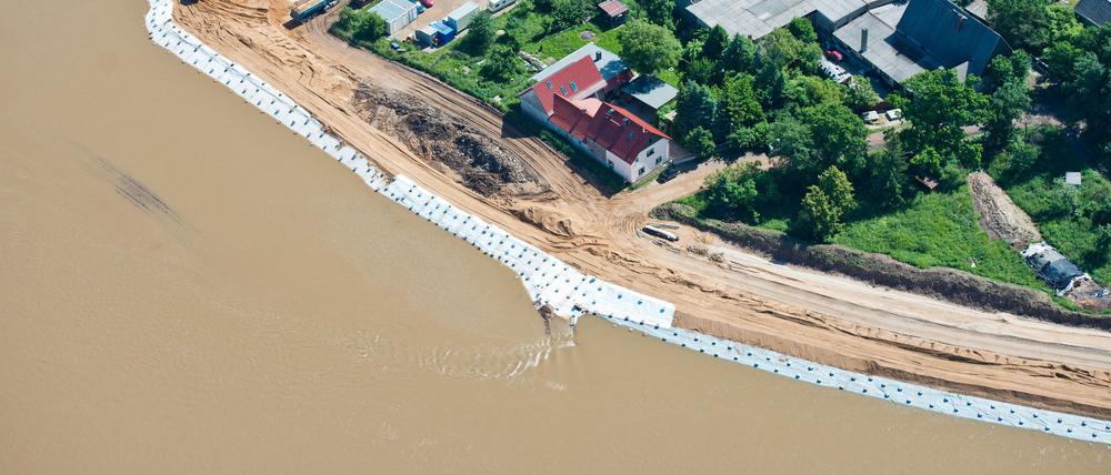 Mühlberg war schon öfter von Hochwasser bedroht. (Archivbild)