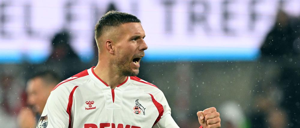Ein letztes Mal im FC-Trikot: Lukas Podolski.