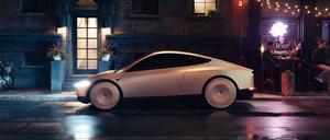 Musk stellte das neue Robotaxi auf dem Gelände des Hollywood-Studios Warner Bros. in Los Angeles vor.