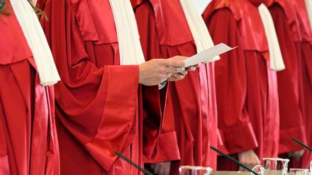 Richter in Karlsruhe: Eine Urteilsverkündung am Bundesverfassungsgericht.