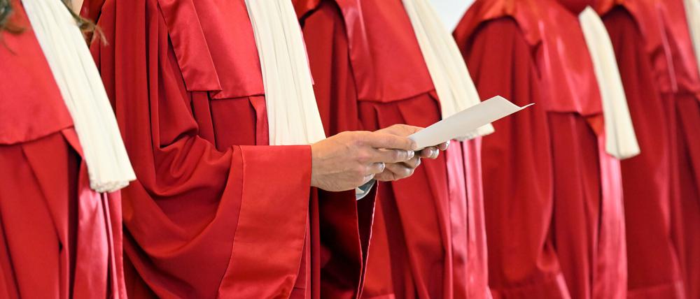 Richter in Karlsruhe: Eine Urteilsverkündung am Bundesverfassungsgericht.