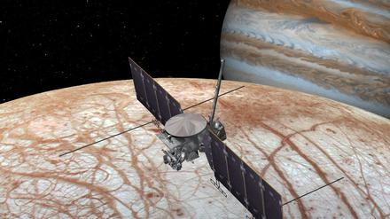 Künstlerische Darstellung des Europa Clipper