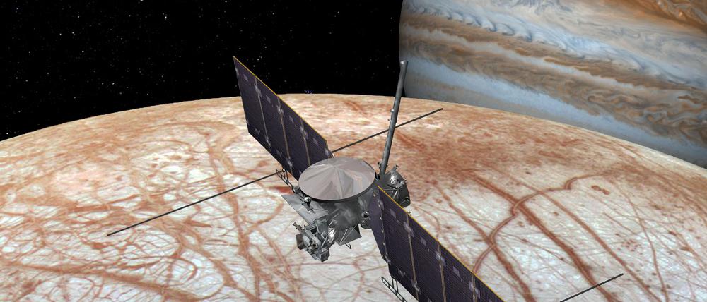 Künstlerische Darstellung des Europa Clipper
