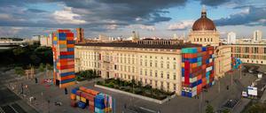 Balzar von Ferrari möchte einfach ein paar bunte Container auf dem Schloßplatz vor dem Humboldt Forum stapeln.