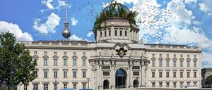 Kunstwettbewerb der Initiative Schlossenteignung: Im Entwurf von Tina Born und Enrico Niemann erobert die Natur das Humboldt Forum zurück.