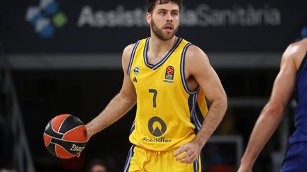 Albas Point Guard William McDowell-White (Foto aus Spiel in Barcelona) kam in Crailsheim nur auf drei Punkte. 