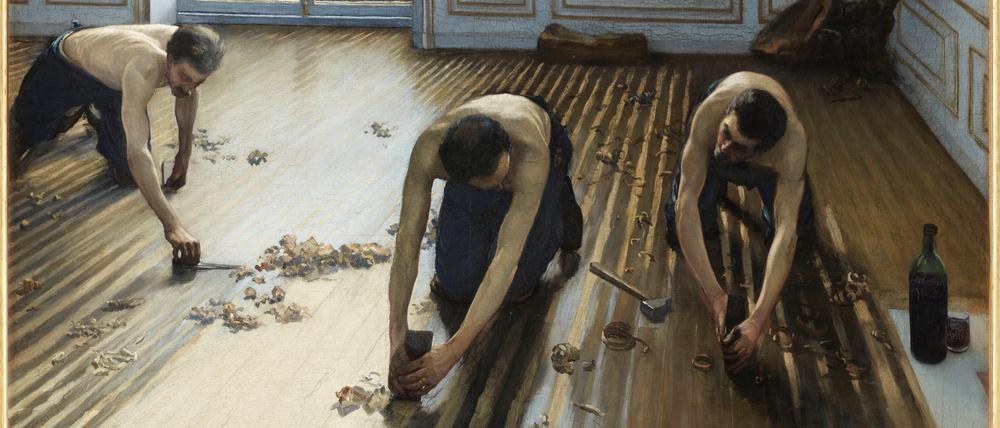 Harte körperliche Arbeit: „Die Parkettabzieher“ von Gustave Caillebotte aus dem Jahr 1875.
