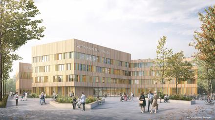 Der Entwurf für das neue Gymnasium in Wedding stammt vom Stuttgarter Architekturbüro a+r Architekten.