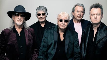 Rüstige Altrocker (von links): Roger Glover (78), Don Airey (76), Ian Paice (76), Ian Gillan (79) und Jungspund Simon McBride (45!) sind im Jahr 2024 Deep Purple.