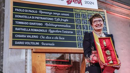 Donatella Di Pietrantonio bei der Verleihung des Strega Prize am 4. Juli dieses Jahres in Rom. 