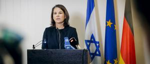 Annalena Baerbock in Tel Aviv. 