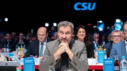 Markus Söder bei einem Parteitag der CSU.