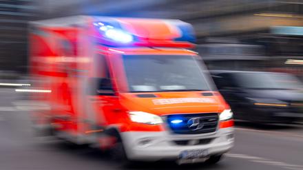 Ein Rettungswagen im Einsatz.