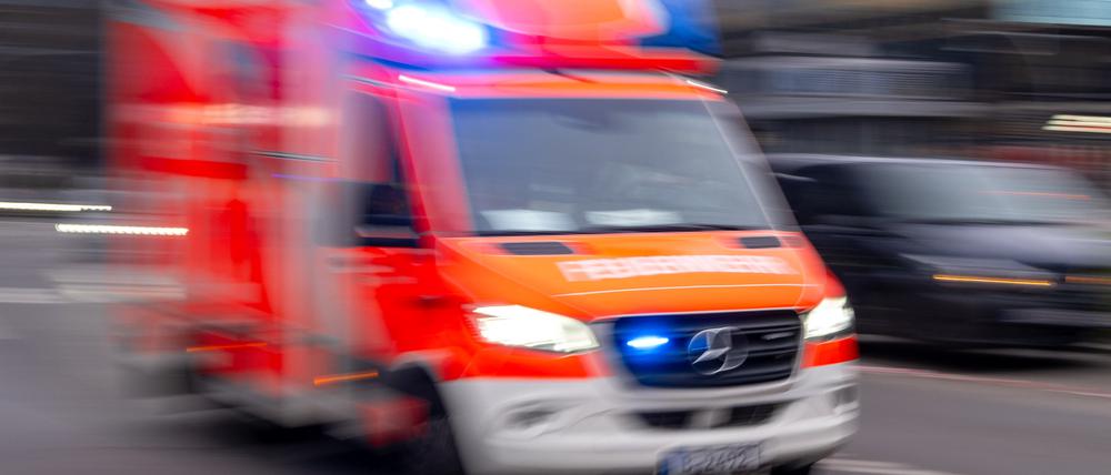 Ein Rettungswagen im Einsatz.