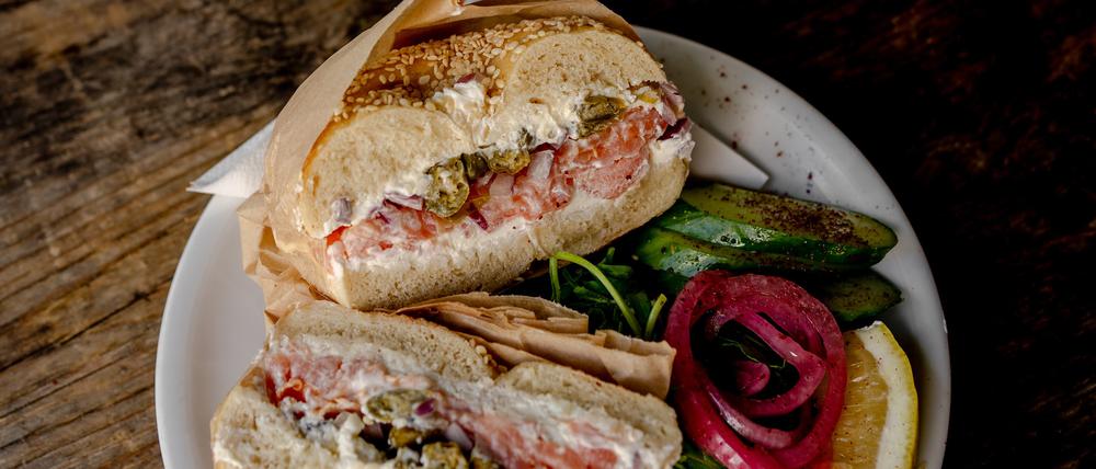 Bagel im Café „Fine Bagels“.