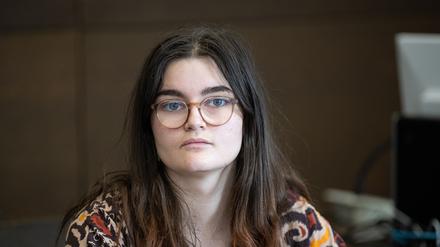 Klimademonstrantin Lilli Gomez in einem Prozess vor knapp drei Monaten. (Archivbild)