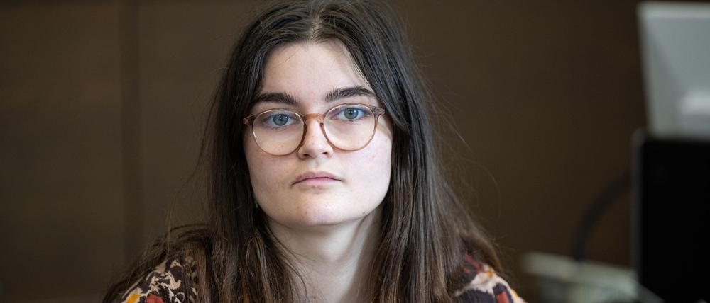 Klimademonstrantin Lilli Gomez in einem Prozess vor knapp drei Monaten. (Archivbild)