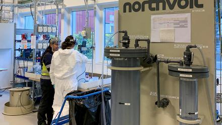 Die Northvolt-Fabrik in Vasteras, Schweden.