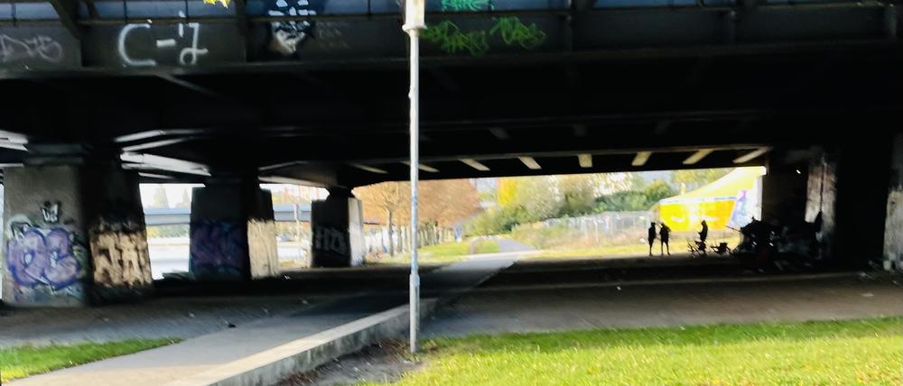Die Bahnbrücke am Havelufer.