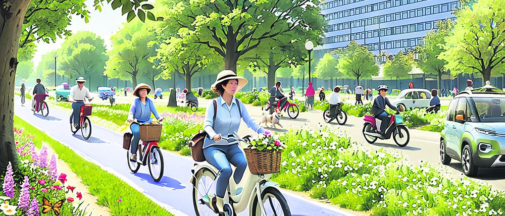 Zukunftsvision: Nachhaltige Mobilität vor dem Hauptgebäude der TU Berlin.