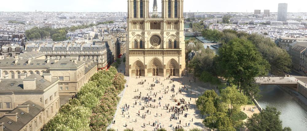 Notre-Dame Vorplatz: Bäume statt Parkplatz