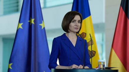 Für sie geht es am Sonntag um alles: Moldaus Präsidentin Maia Sandu