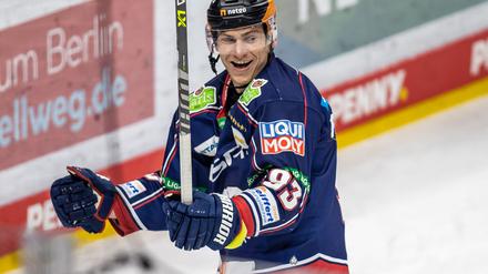 Nationalspieler Pföderl erzielte beim Kantersieg der Berliner gegen Vojens zwei Tore.