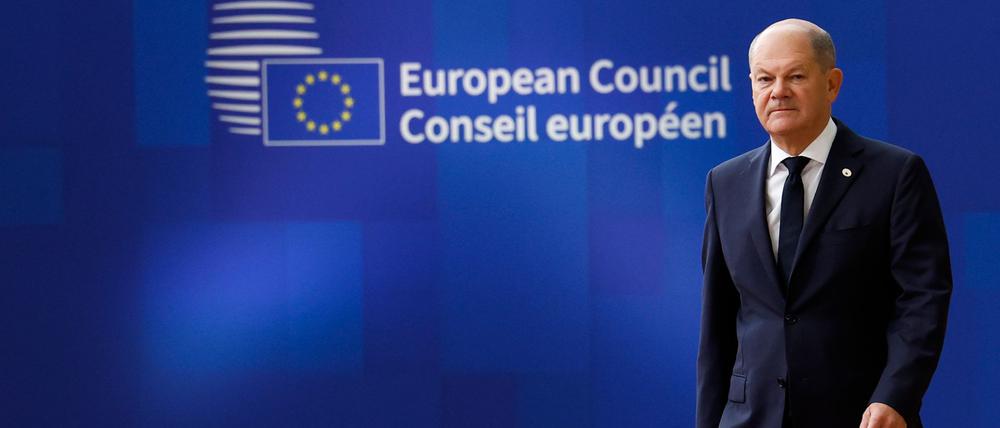 Kanzler Scholz beim EU-Gipfel