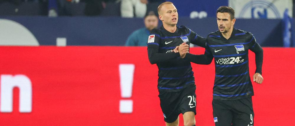 Endlich wieder wichtig. Vor zwei Wochen feierte Smail Prevljak (rechts) sein Saisondebüt für Hertha BSC und erzielte gleich ein Tor.