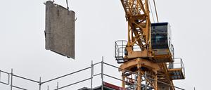 Der Neubau ist eingebrochen.
