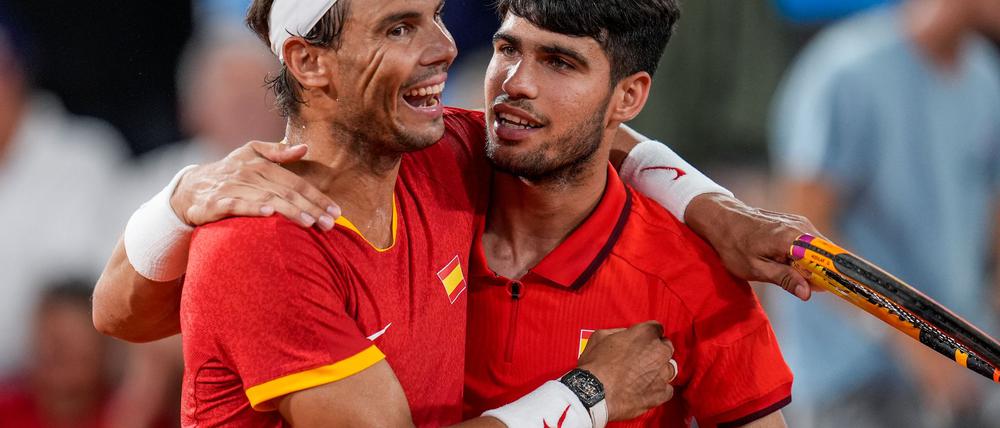 Standen sich in Saudi-Arabien gegenüber: Rafael Nadal und Carlos Alcaraz
