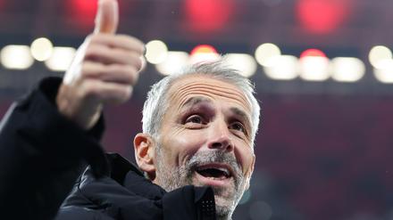 RB Leipzigs Trainer Marco Rose freut sich auf Jürgen Klopp. 