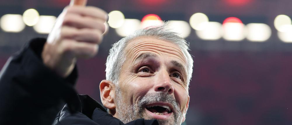 RB Leipzigs Trainer Marco Rose freut sich auf Jürgen Klopp. 
