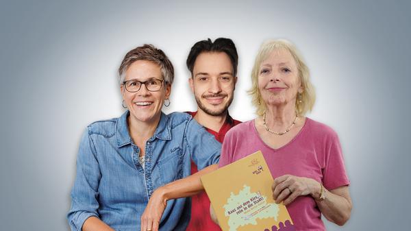 Carolin Caliendo, Maurice Pfeiffer und Vera Buschmann engagieren sich bei der Bürgerstiftung Berlin.