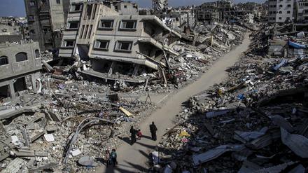 Zerstörte Häuser in Dschabalia im nördlichen Gazastreifen.