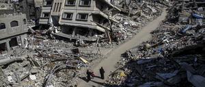 Zerstörte Häuser in Dschabalia im nördlichen Gazastreifen.