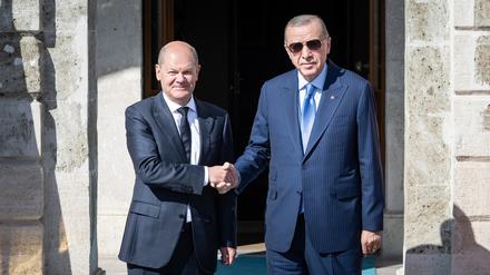 Scholz und Erdogan.