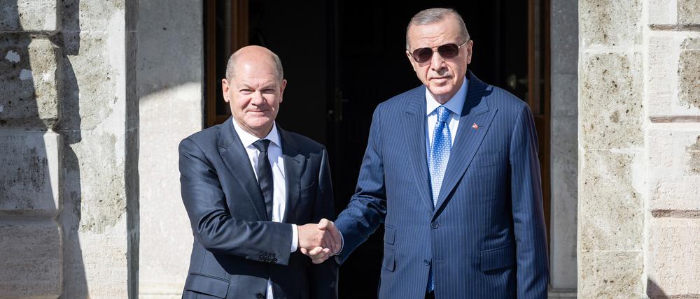 Scholz und Erdogan.