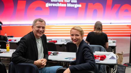 Jan van Aken und Ines Schwerdtner wollen die Linke aus der Krise führen.