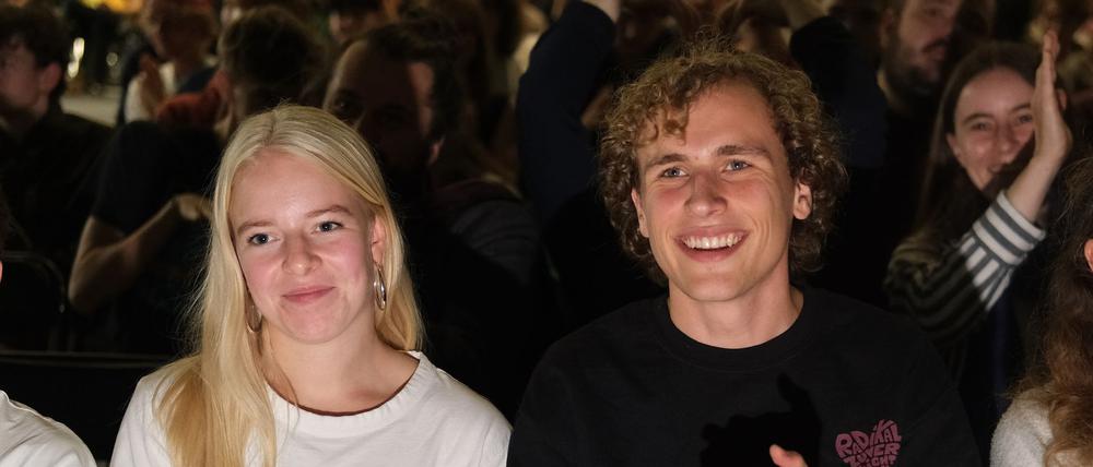 Die neue Spitze der Grünen Jugend - Jette Nietzard und Jakob Blasel. 
