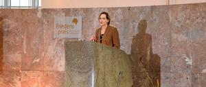 Anne Applebaum bei ihrer Friedenspreis-Dankesrede. 