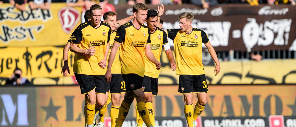 Dynamo Dresden rettet gegen Essen einen Punkt.