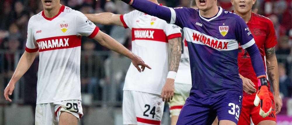 Am Dienstag sind Alexander Nübel (2. v. r.) und der VfB Stuttgart bei Juventus Turin zu Gast.