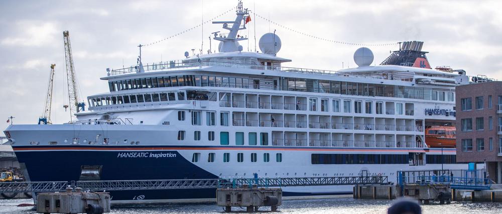 Die „Hanseatic Inspiration“ während eines Aufenthalts in Wismar, Mecklenburg-Vorpommern. (Archivbild)